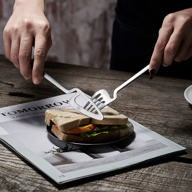 Irregular shape cutlery set