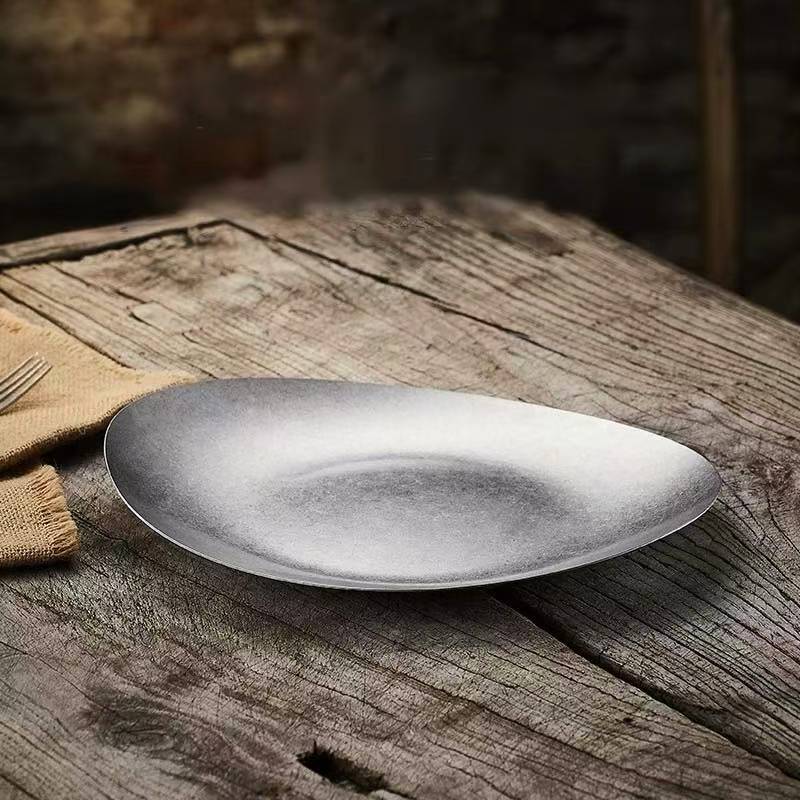 Irregular oval large plate